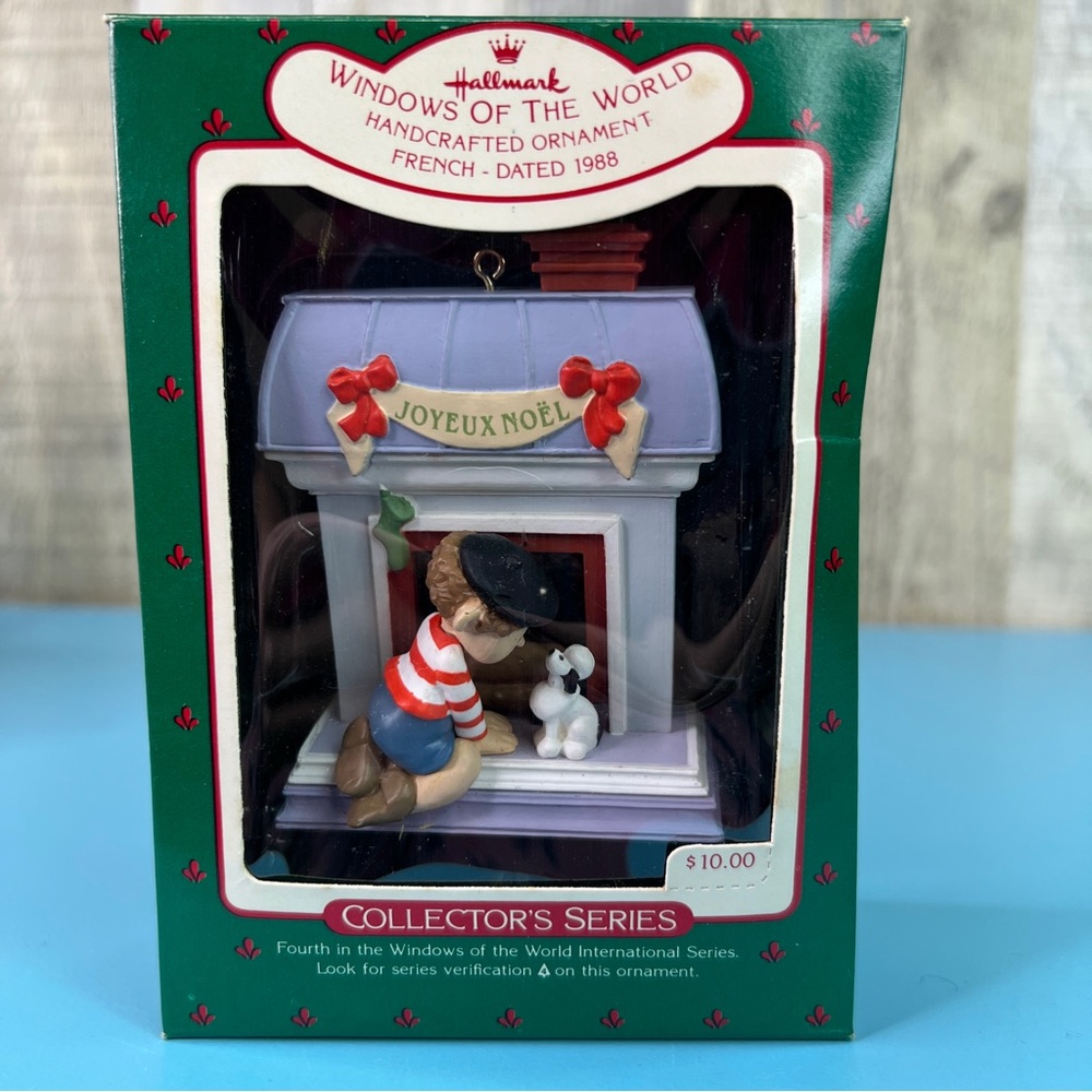Hallmark Keepsake Ornament Windows Of The World French Handcrafted & Dated 1988